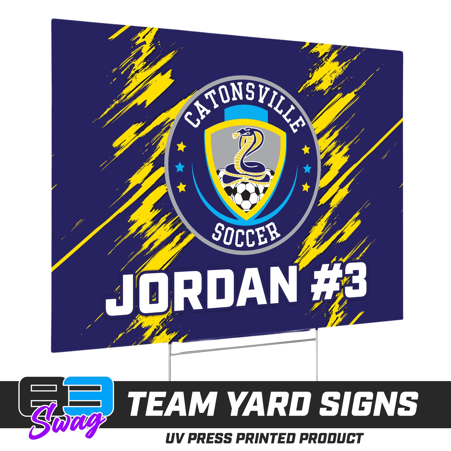 (12 Pack) - 18"x24" Yard Signs w/Stakes - Catonsville Cobras Soccer