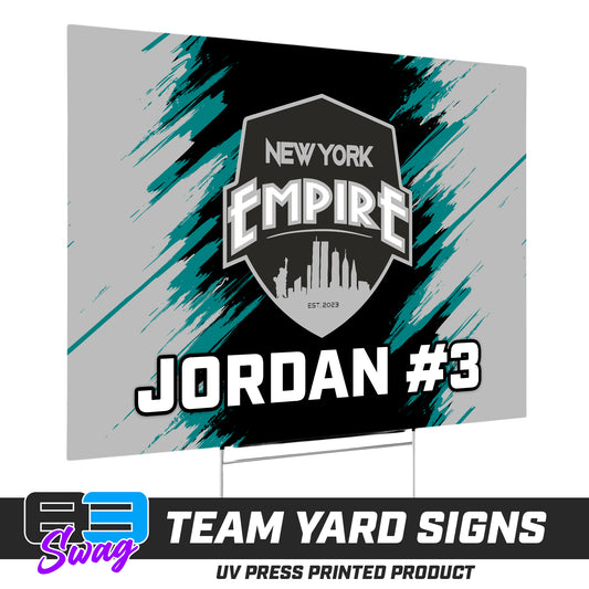 (12 Pack) - 18"x24" Yard Signs w/Stakes - New York Empire Softball