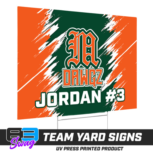 (12 Pack) - 18"x24" Yard Signs w/Stakes - Miami Metro Dawgz