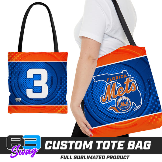 CUSTOM - Large Tote Bag - Florida Mets Baseball