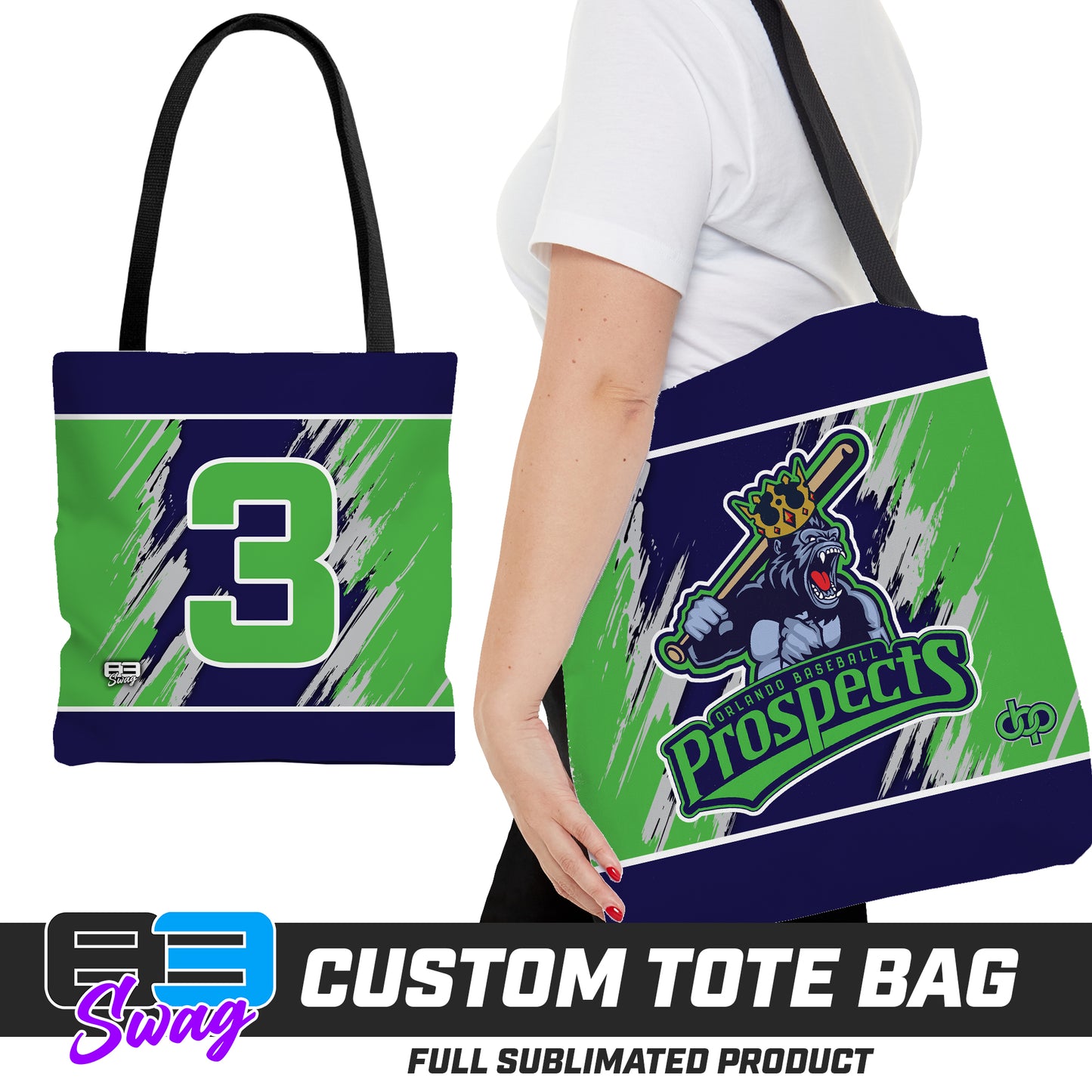 Large Tote Bag - Orlando Baseball Prospects - Gorilla Kings