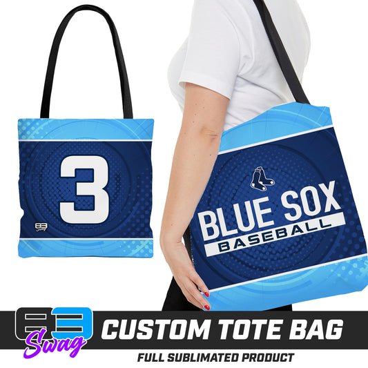 CUSTOM - Large Tote Bag - Blue Sox Baseball