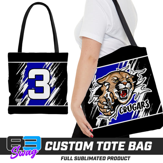 Large Tote Bag - North Caroline Cougars Football