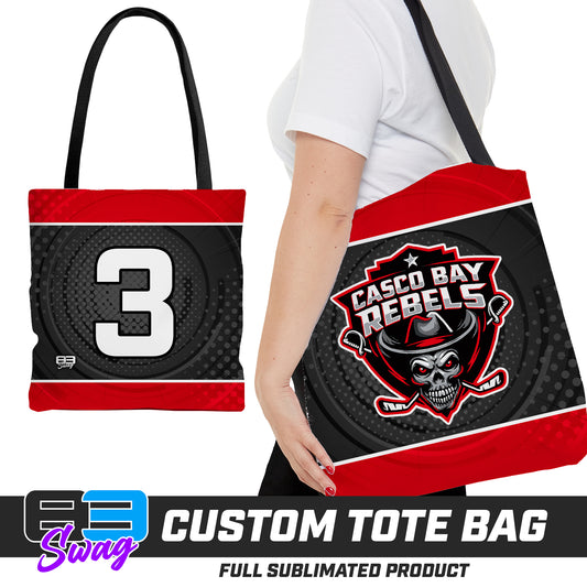 CUSTOM - Large Tote Bag - Casco Bay Rebels Hockey