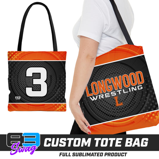 CUSTOM - Large Tote Bag - Longwood Wrestling