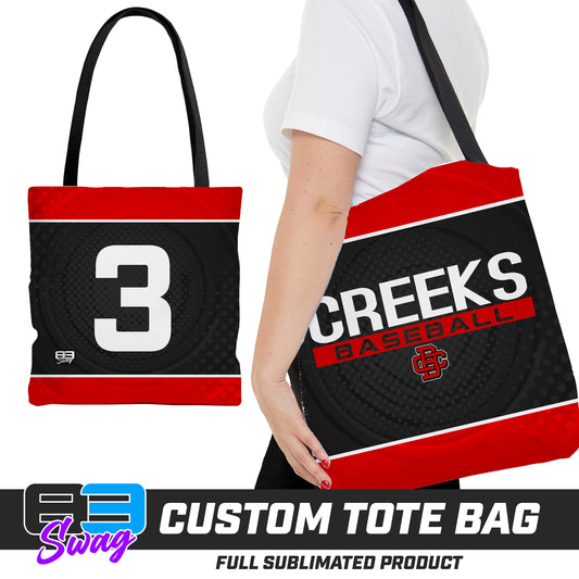 CUSTOM - Large Tote Bag - Creeks Baseball Club - CBC