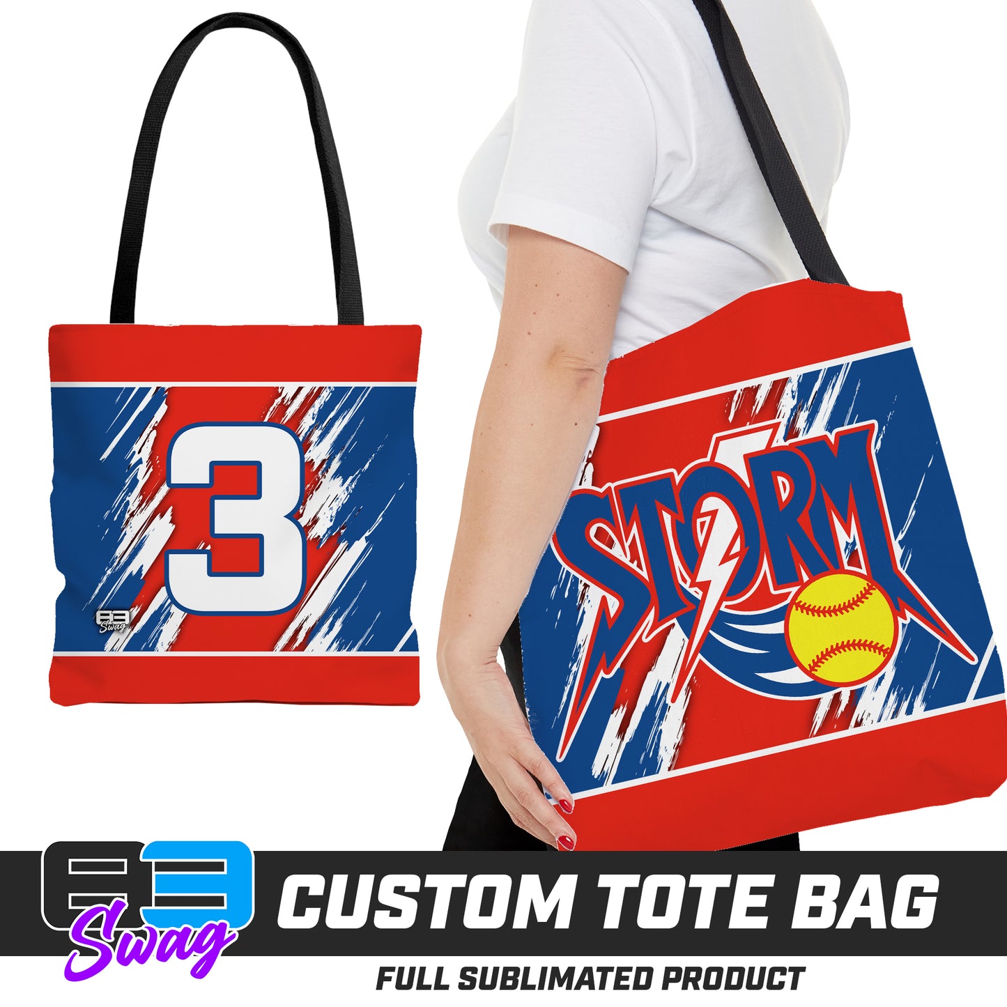 Large Tote Bag - Sun City Storm Softball