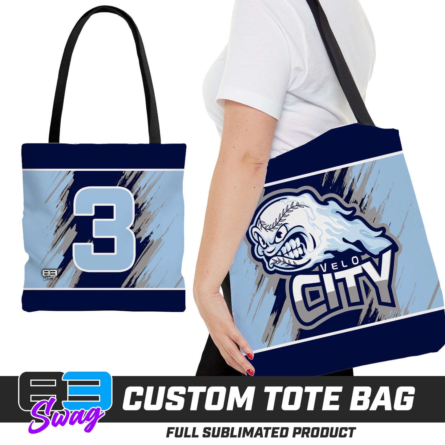 Large Tote Bag - Velocity Baseball