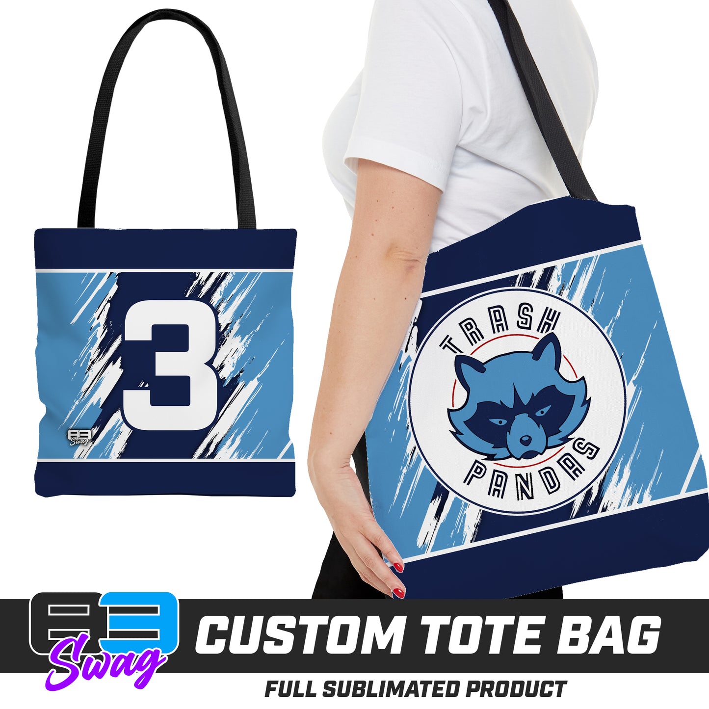 Large Tote Bag - Trash Pandas Softball