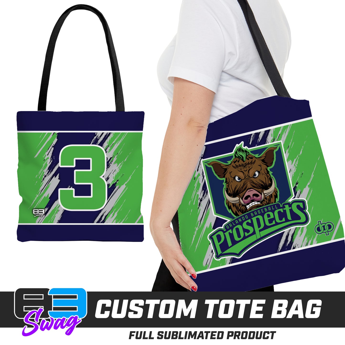 Large Tote Bag - Orlando Baseball Prospects - War Hogs