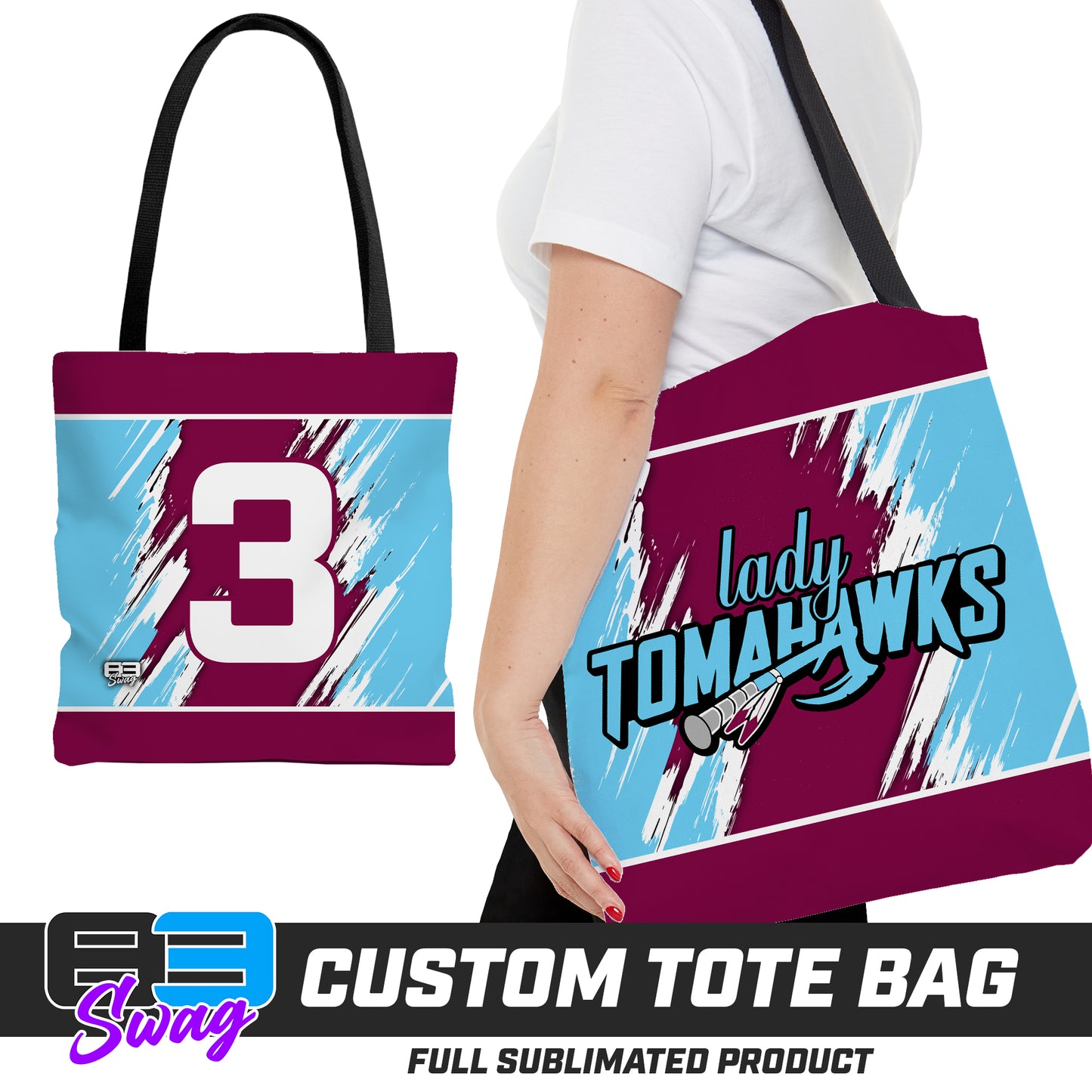 Large Tote Bag - Keystone Heights - Lady Tomahawks Softball