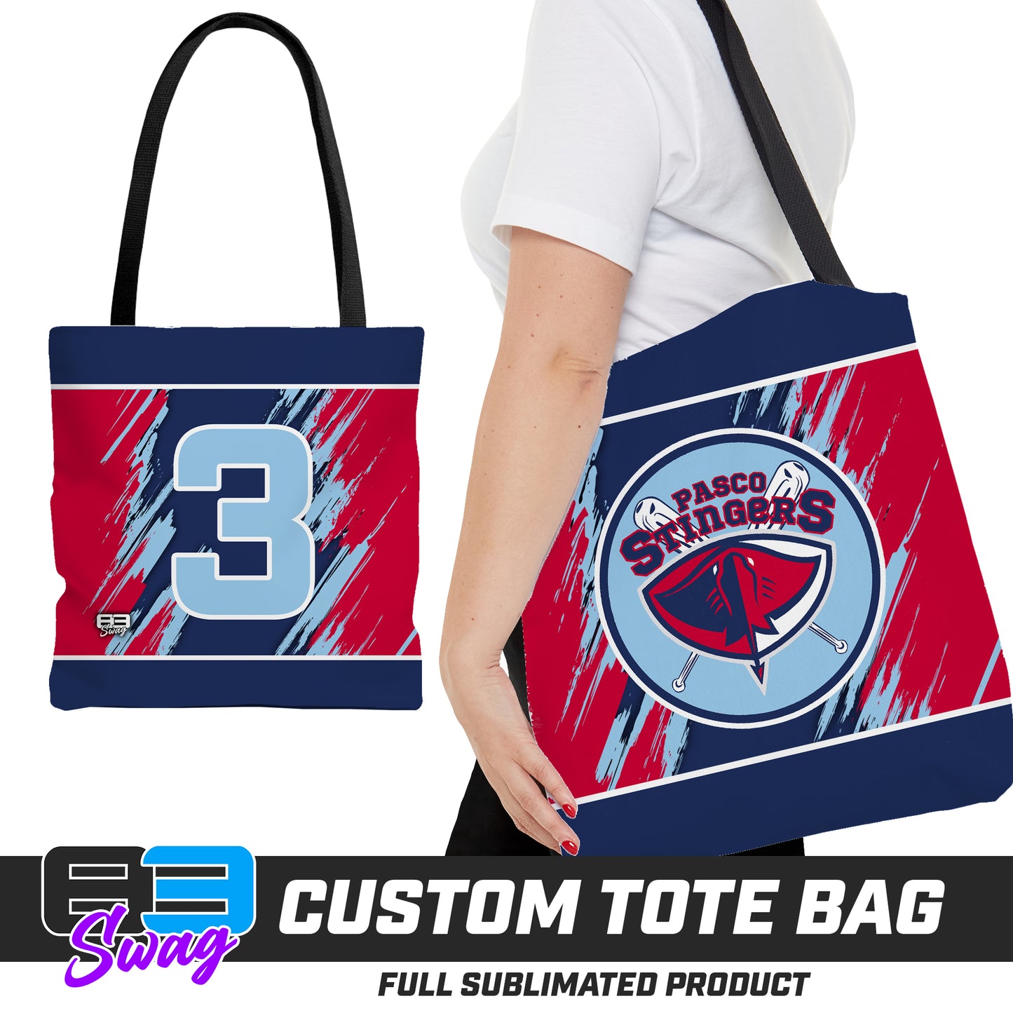 Large Tote Bag - Pasco Stingers Baseball