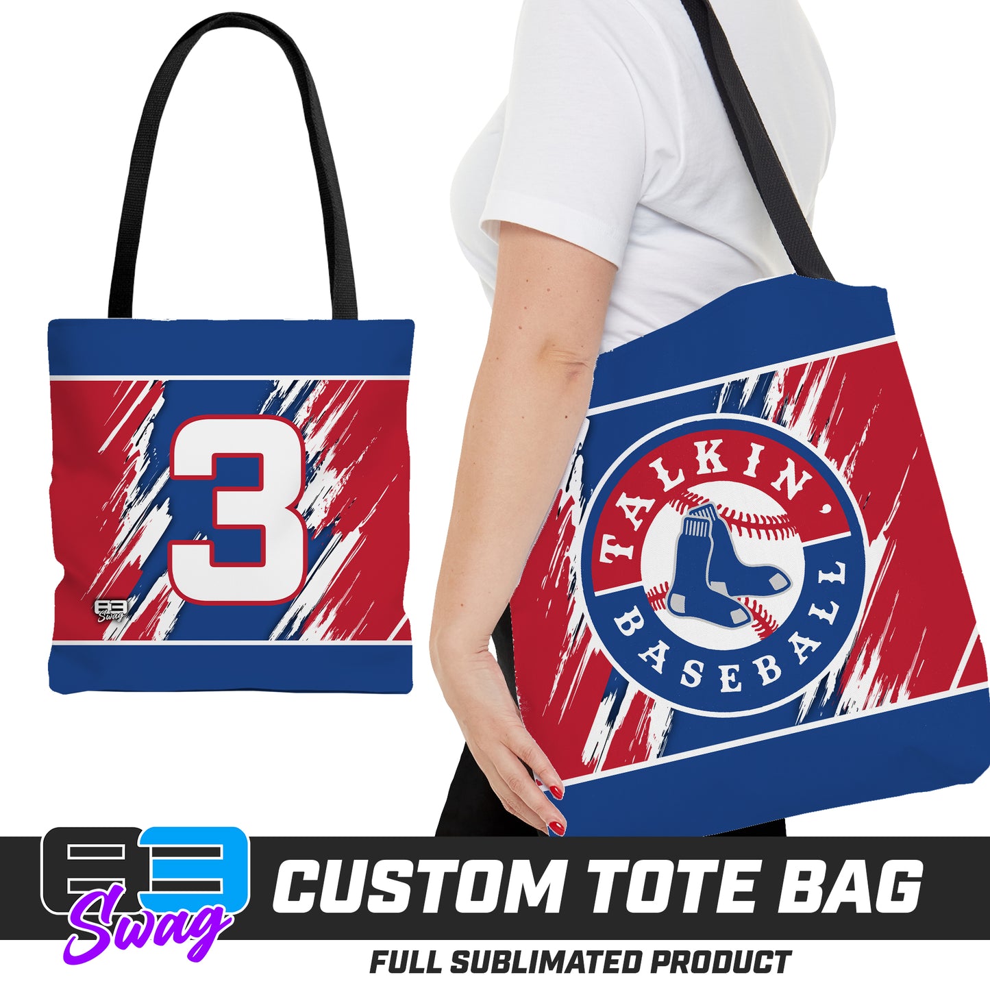 Large Tote Bag - Talkin' Baseball