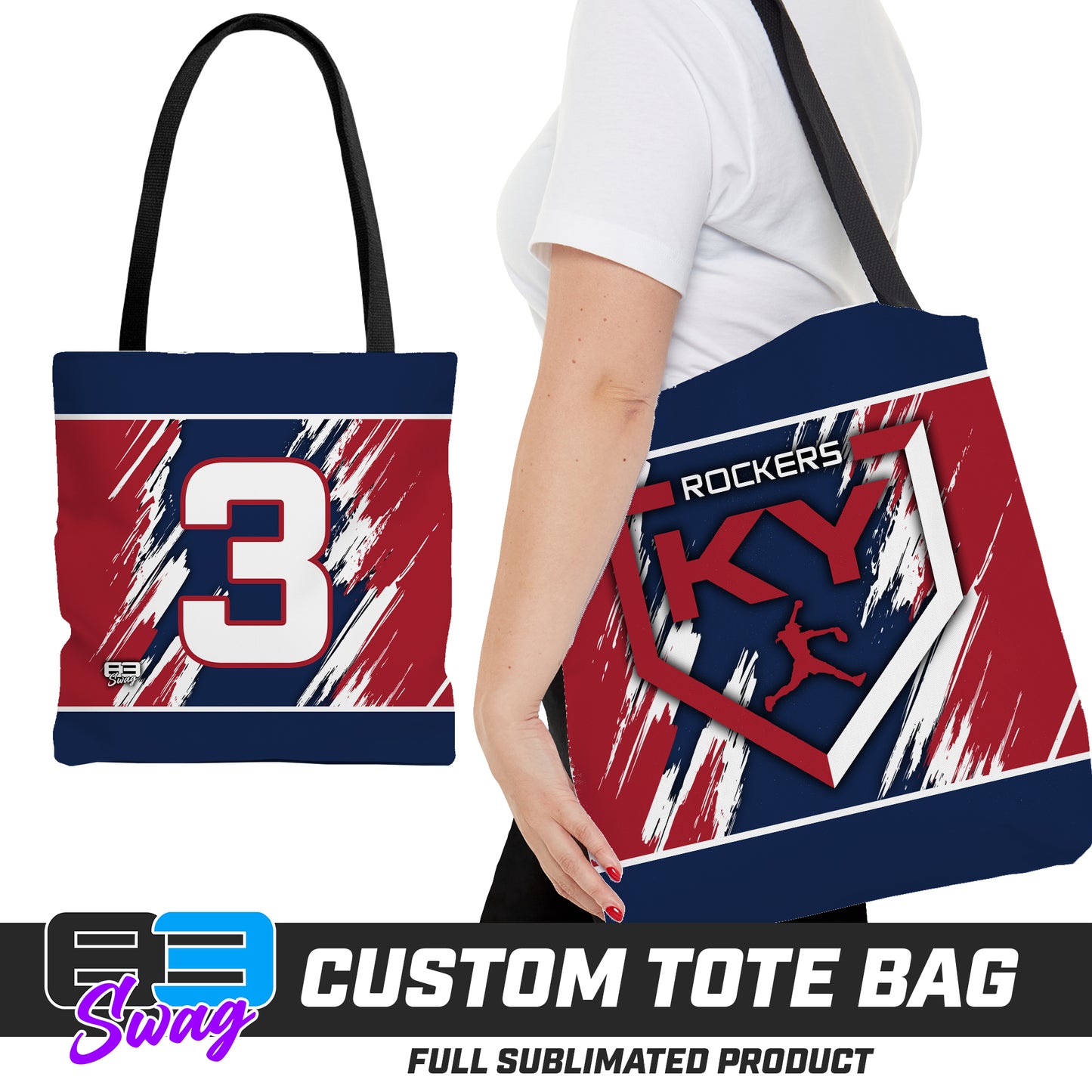 Large Tote Bag - KY Rockers Softball