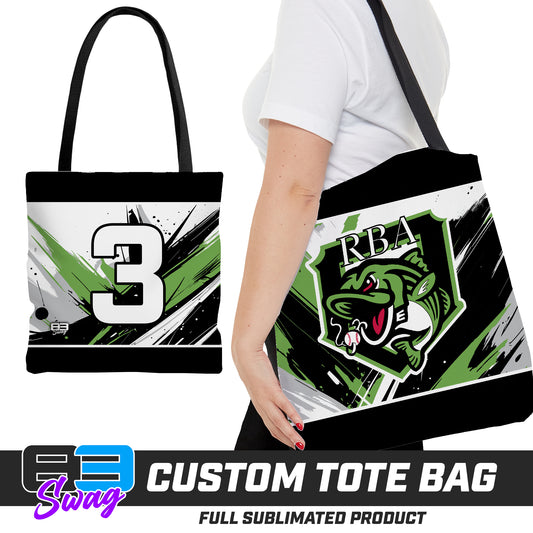 CUSTOM - Large Tote Bag - RBA Stripers Baseball