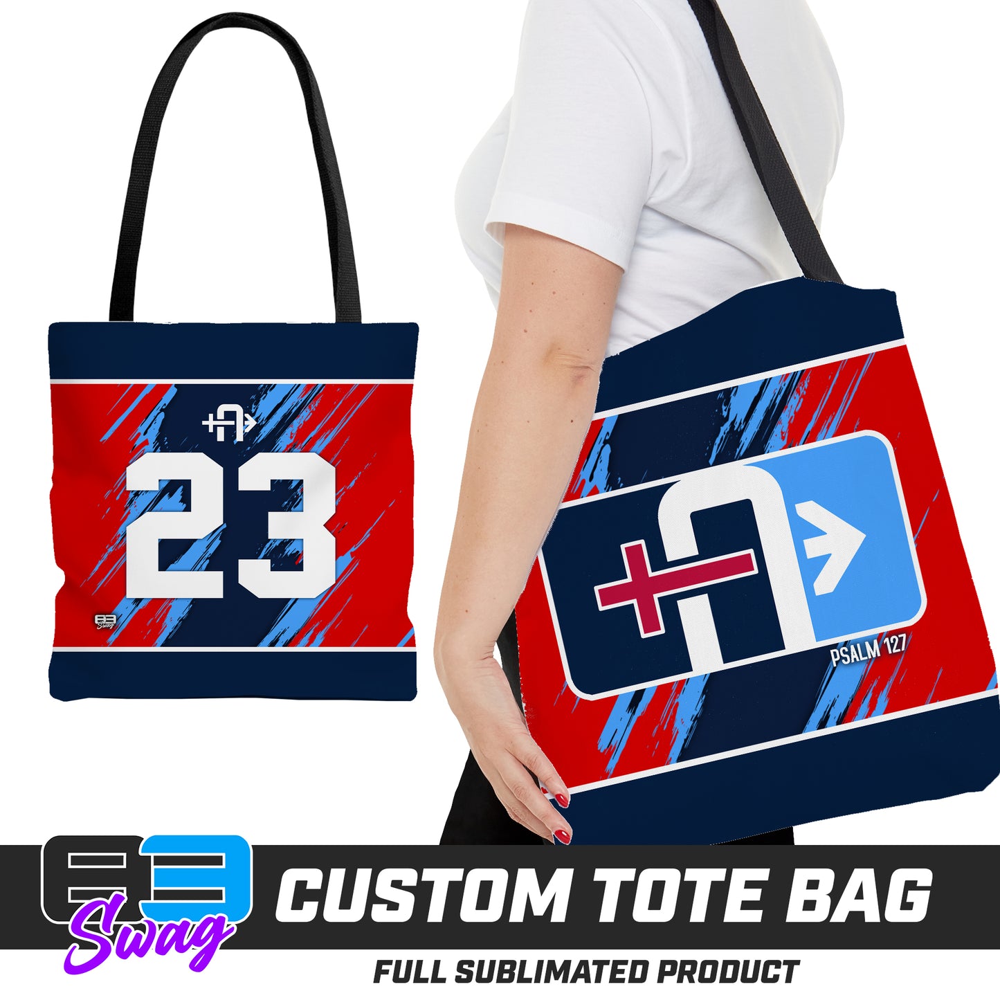CUSTOM - Large Tote Bag - Arrows Baseball