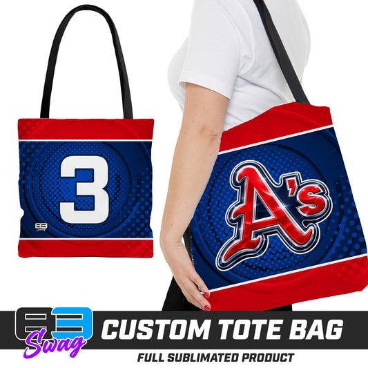 CUSTOM - Large Tote Bag - Little Rock A's Baseball