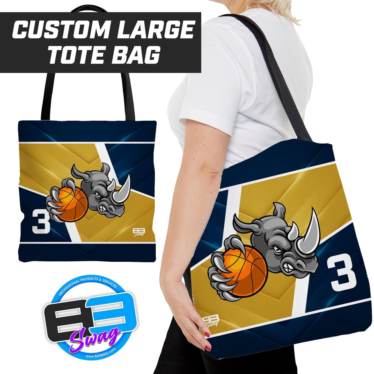 Rhino Basketball - Tote Bag