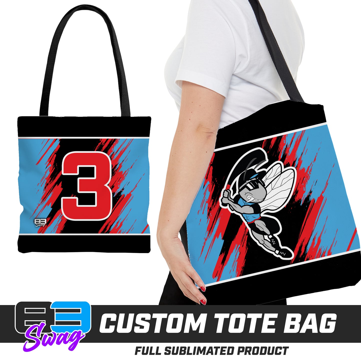 Large Tote Bag - NBC Gnats Baseball