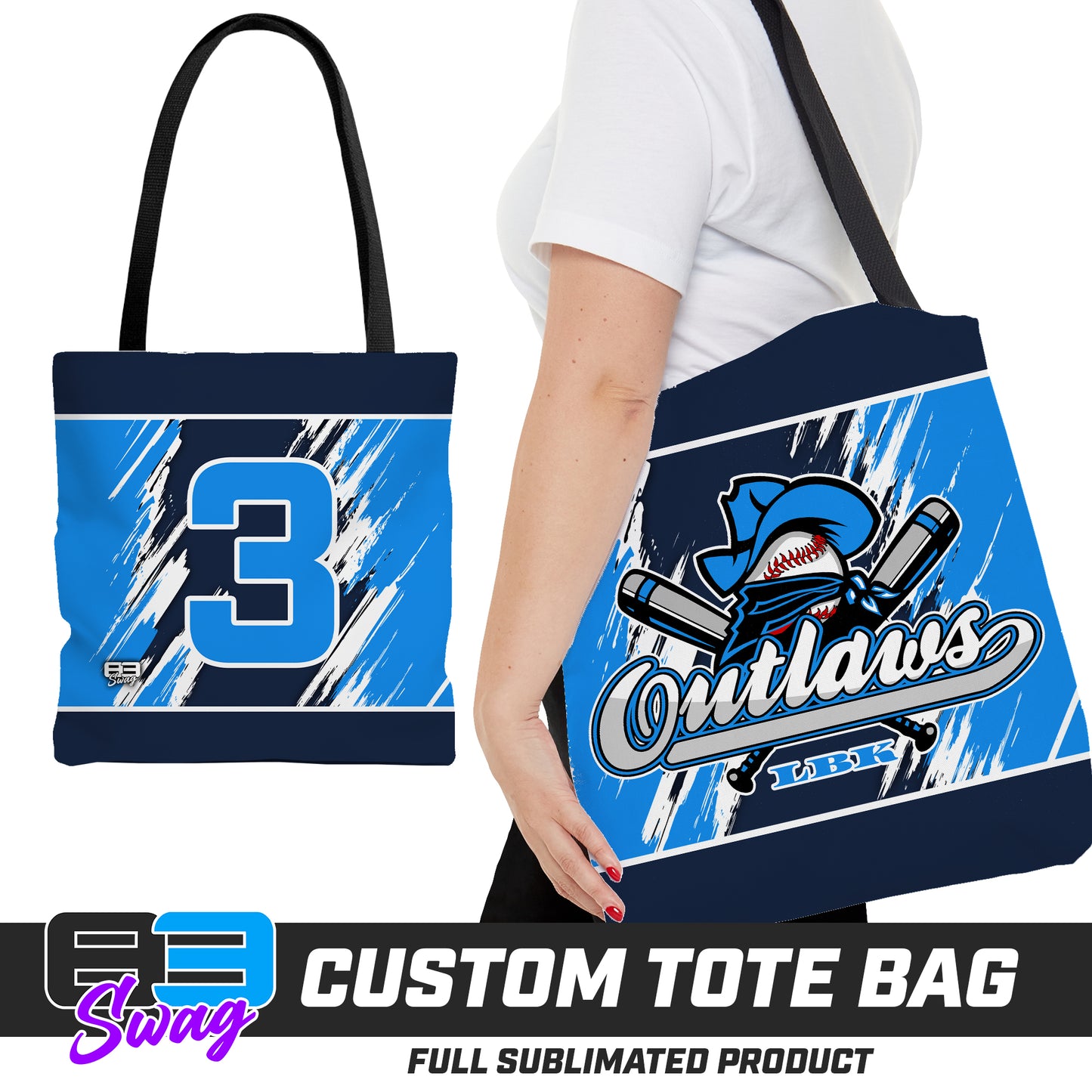 Large Tote Bag - Outlaws Baseball