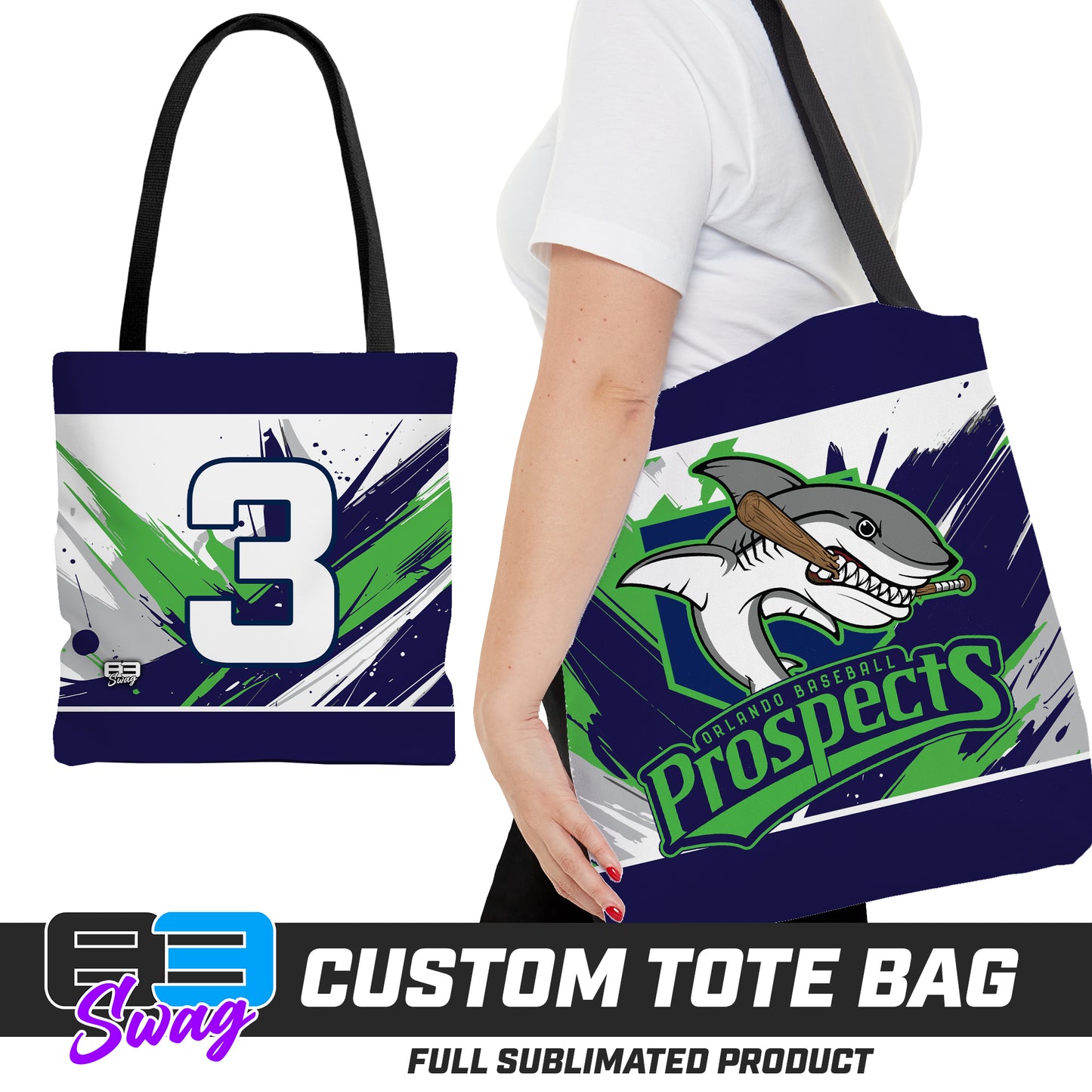 Large Tote Bag - Orlando Baseball Prospects - Land Sharks V.2026