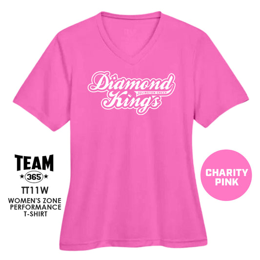 JCB Diamond Kings Baseball - CHARITY PINK - Cool & Dry Performance Women's Shirt