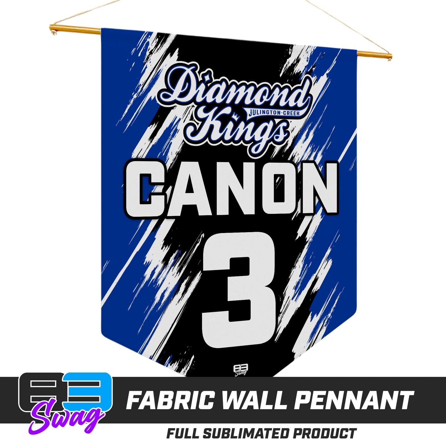 18"x21" Fabric Wall Pennant - JCB Diamond Kings Baseball