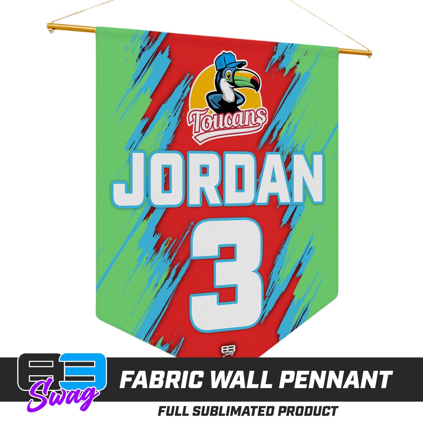 18"x21" Fabric Wall Pennant - Toucans Baseball LV