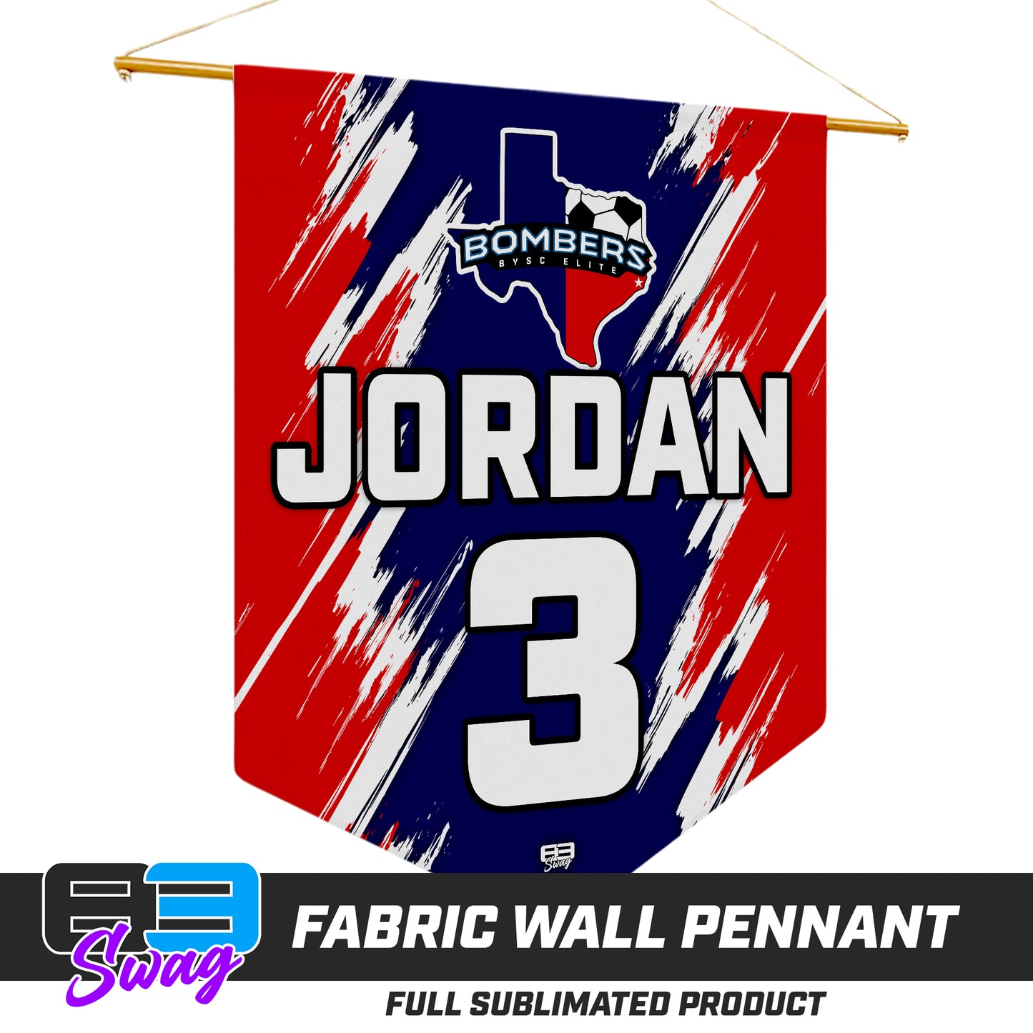 18"x21" Fabric Wall Pennant - BYSC Bombers Soccer