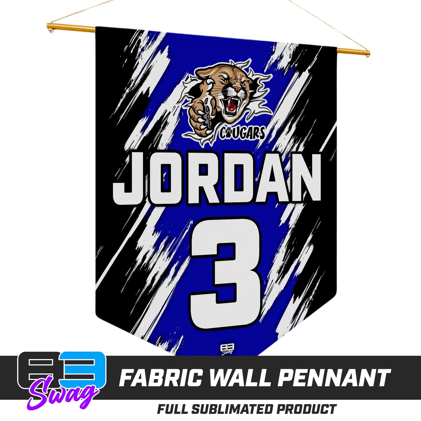 18"x21" Fabric Wall Pennant - North Caroline Cougars Football