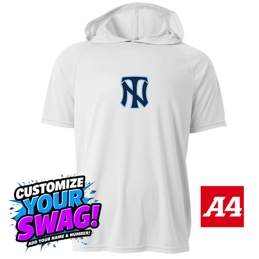 A4 Apparel COOLING PERFORMANCE SHORT SLEEVE HOODED TEE - Top Notch Baseball