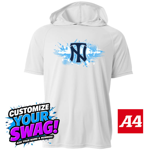 A4 Apparel COOLING PERFORMANCE SHORT SLEEVE HOODED TEE - Top Notch Baseball
