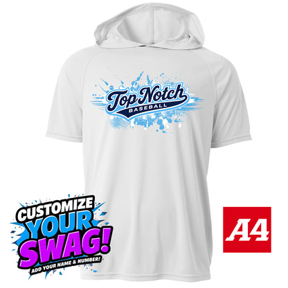 A4 Apparel COOLING PERFORMANCE SHORT SLEEVE HOODED TEE - Top Notch Baseball
