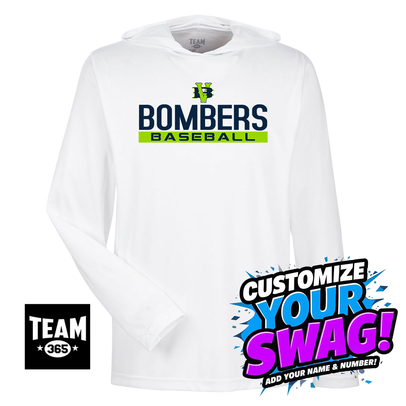 Team 365 Youth & Men's Zone Performance Hoodie - VB Bombers Baseball
