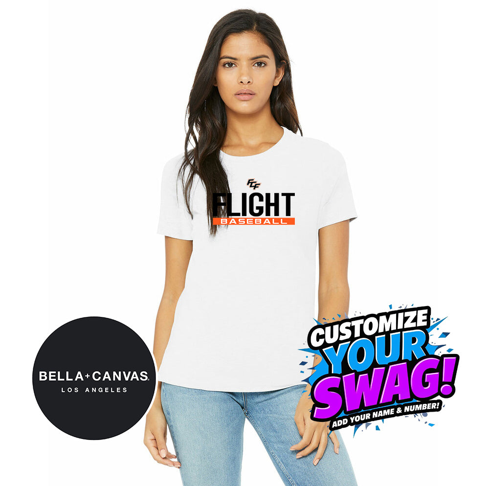 Bella + Canvas B6400 Women's Relaxed Jersey Short-Sleeve T-Shirt - FCF Flight Baseball