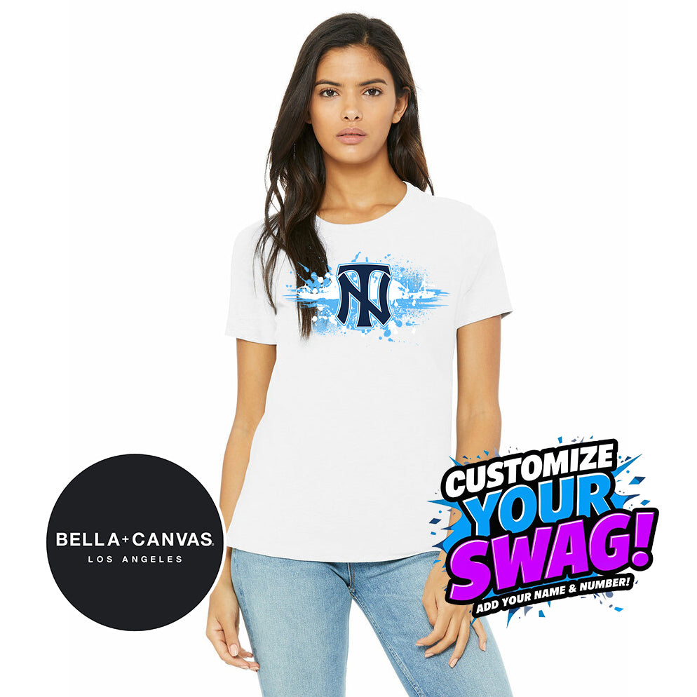 Bella + Canvas B6400 Women's Relaxed Jersey Short-Sleeve T-Shirt - Top Notch Baseball