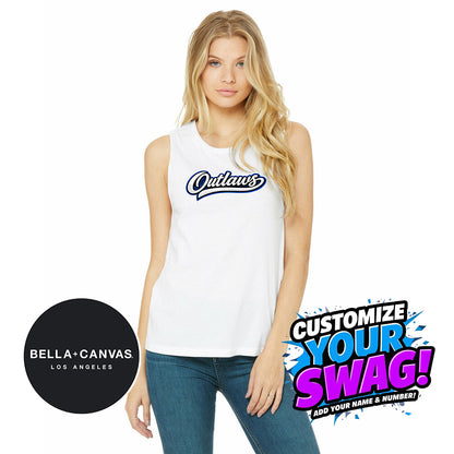 Bella + Canvas B6003 Women's Jersey Muscle Tank - LBK Outlaws Baseball