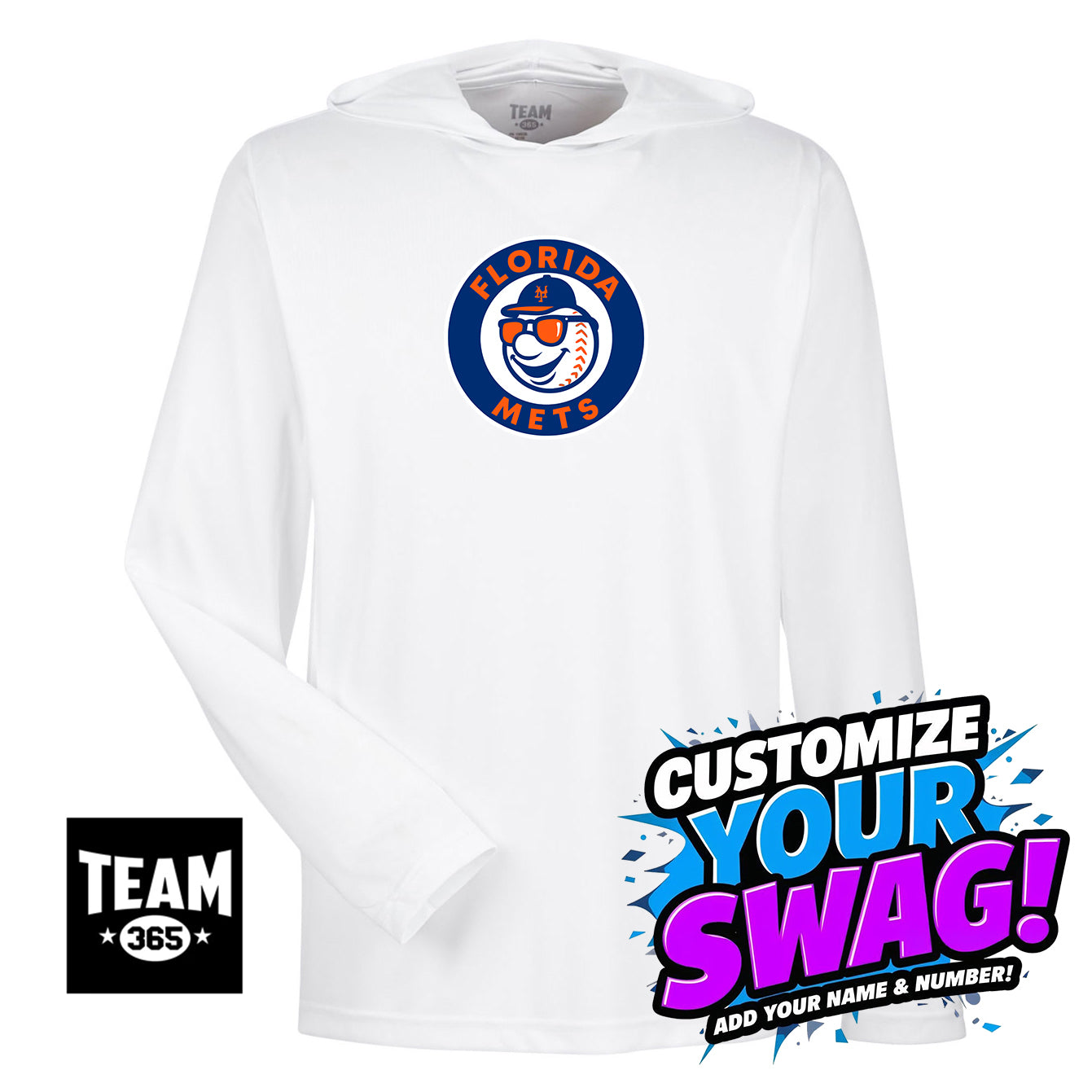 Team 365 Youth & Men's Zone Performance Hoodie - Florida Mets Baseball