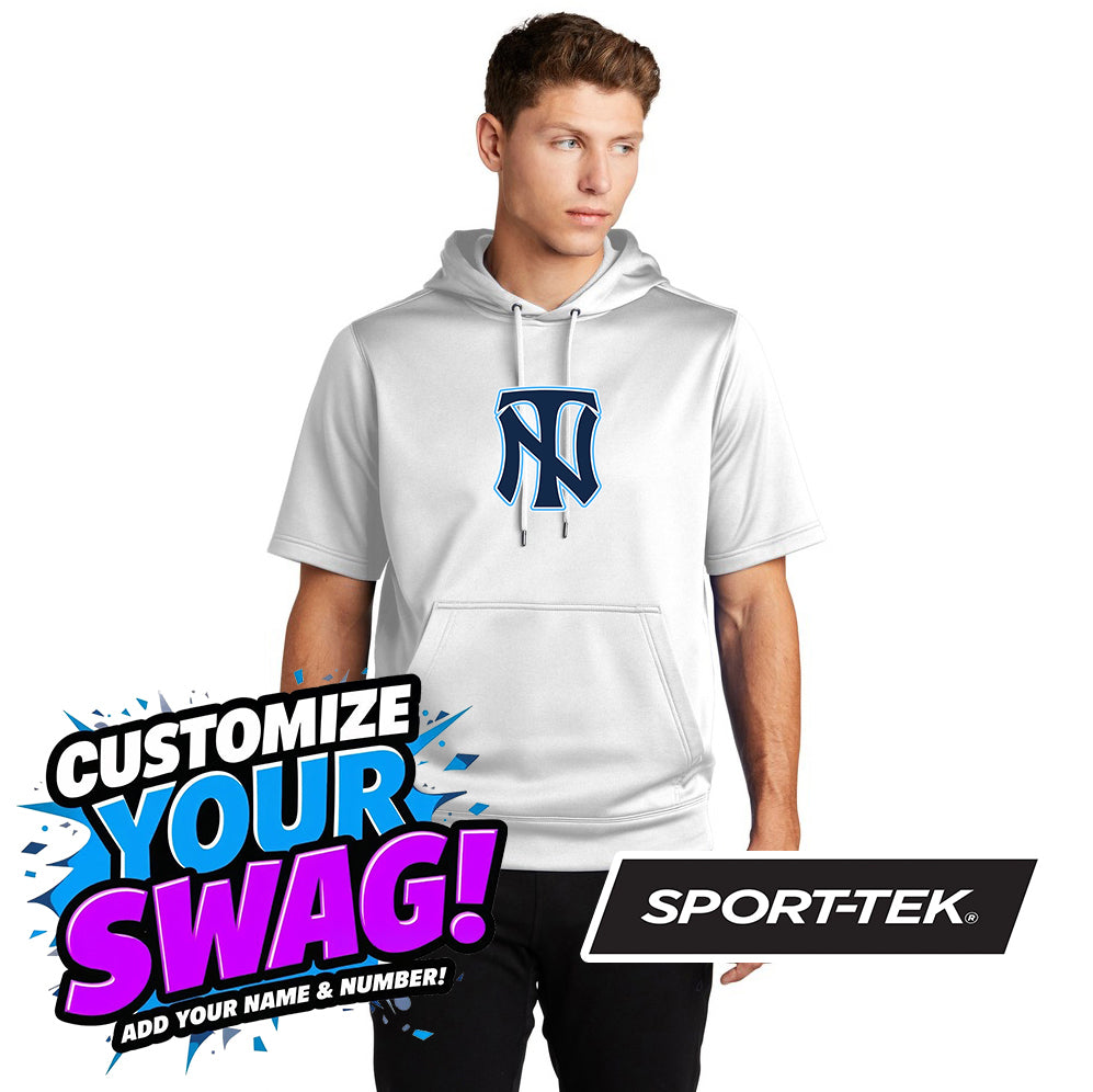 Sport-Tek Sport-Wick Fleece Short Sleeve Hooded Pullover ST251 - Top Notch Baseball