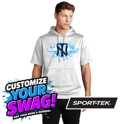 Sport-Tek Sport-Wick Fleece Short Sleeve Hooded Pullover ST251 - Top Notch Baseball