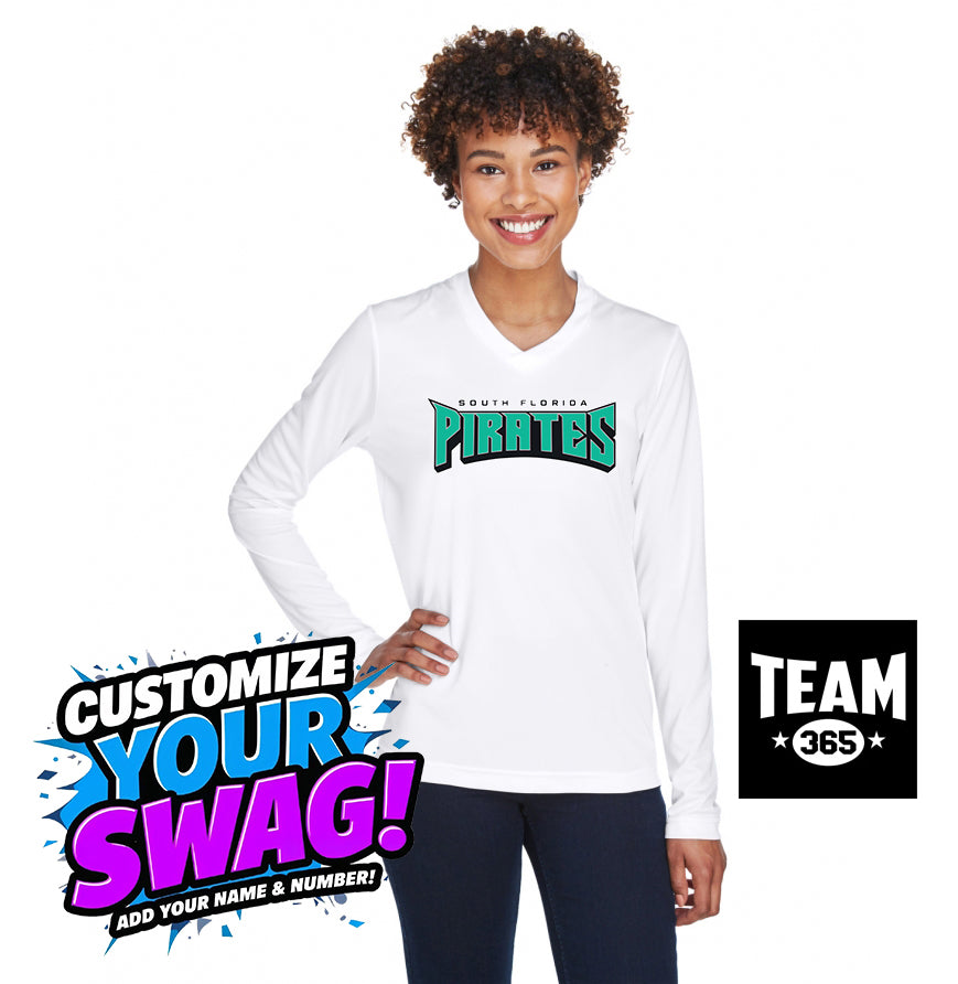 Team 365 TT11WL Women's Zone Performance Long-Sleeve T-Shirt - South Florida Pirates