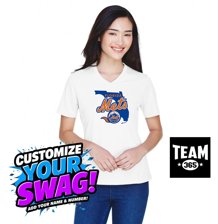 Team 365 TT11W Women's Zone Performance T-Shirt - Florida Mets Baseball