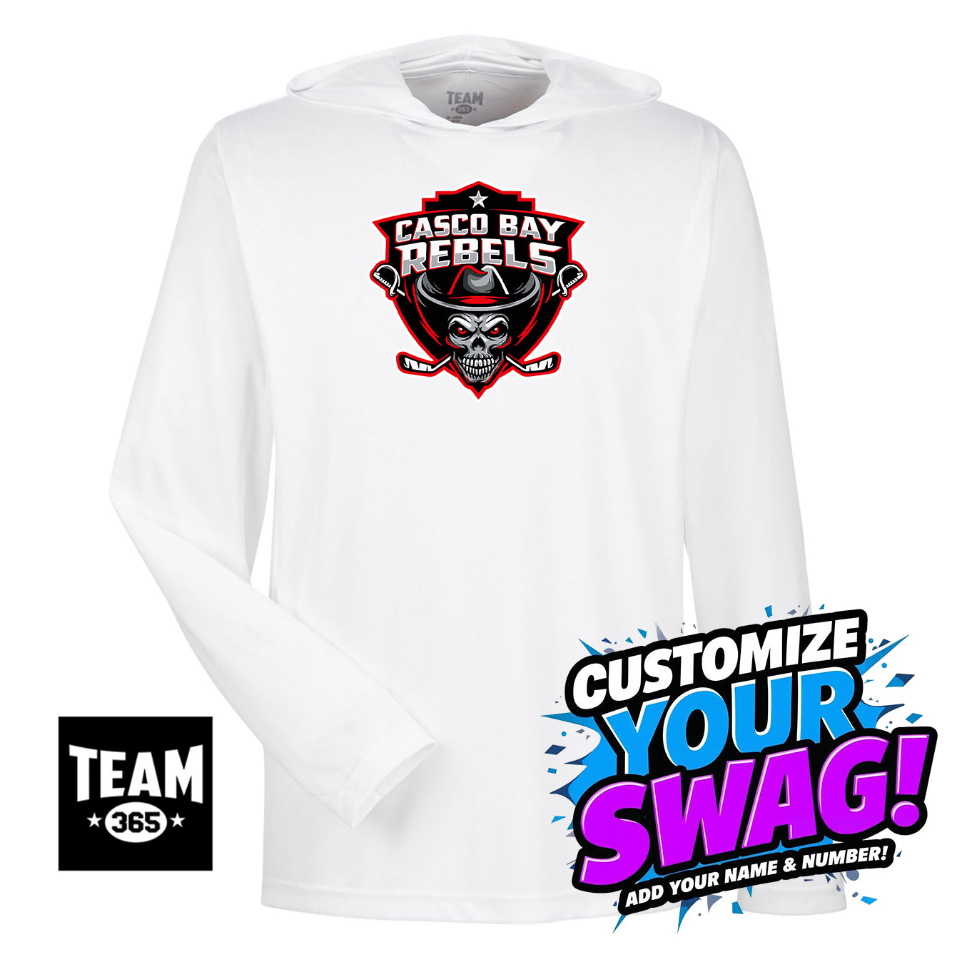 Team 365 Youth & Men's Zone Performance Hoodie - Casco Bay Rebels Hockey