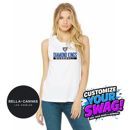 Bella + Canvas B6003 Women's Jersey Muscle Tank - JCB Diamond Kings Baseball