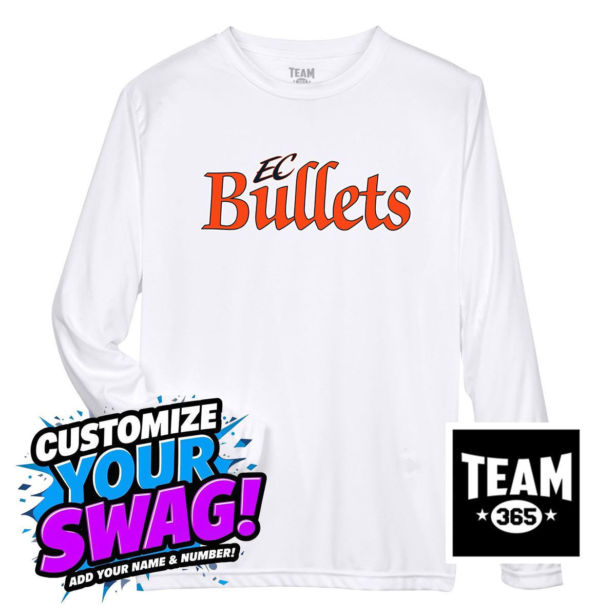 Team 365 Youth & Men's Zone Performance Long-Sleeve T-Shirt - EC Bullets Softball