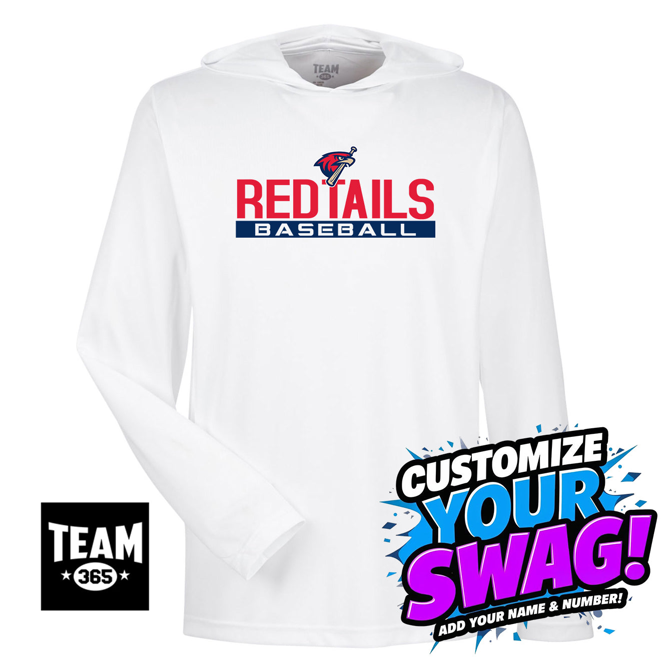 Team 365 Youth & Men's Zone Performance Hoodie - MSA Redtails Baseball