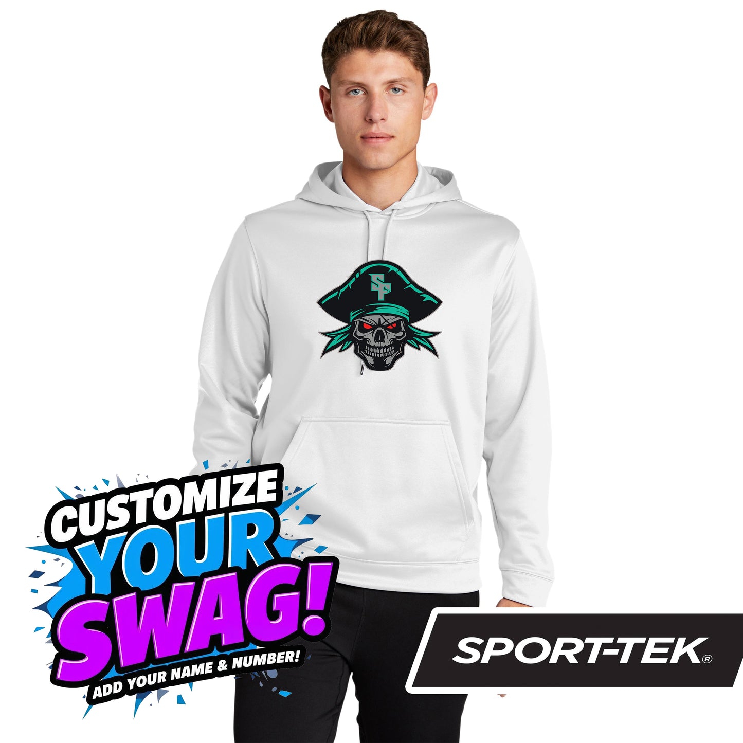 Sport-Tek Sport-Wick Fleece Hooded Pullover F244 - South Florida Pirates