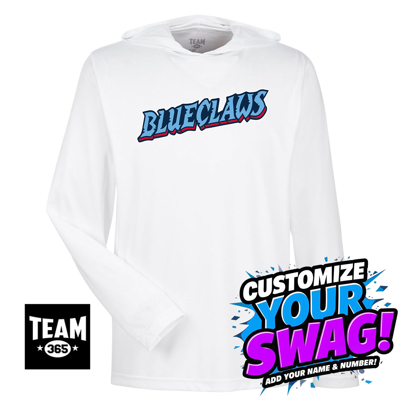 Team 365 Youth & Men's Zone Performance Hoodie - FCA Blueclaws Baseball