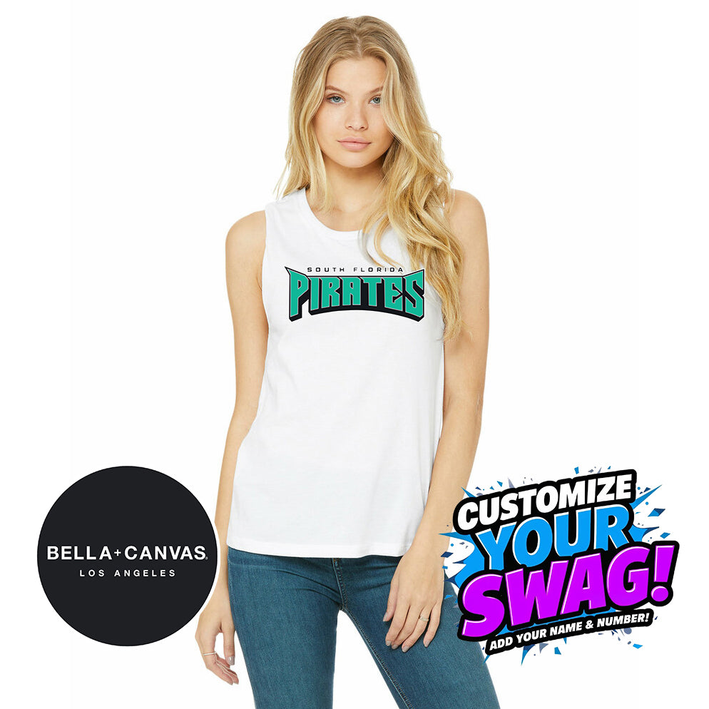 Bella + Canvas B6003 Women's Jersey Muscle Tank - South Florida Pirates
