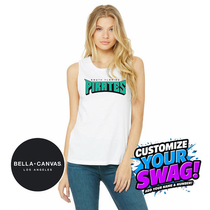 Bella + Canvas B6003 Women's Jersey Muscle Tank - South Florida Pirates